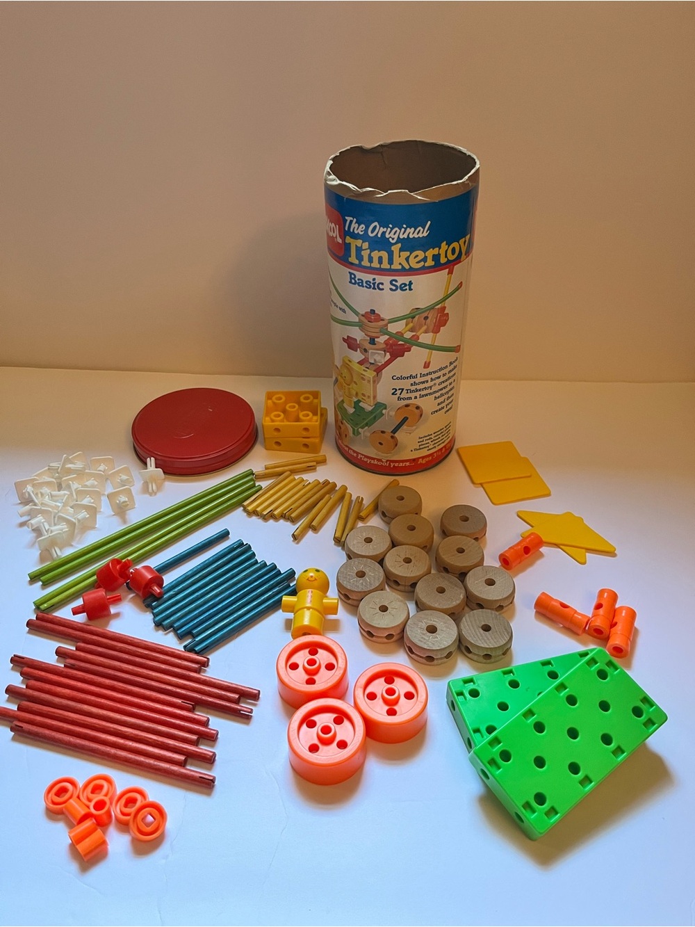 Playskool The Original Tinkertoy Basic Set InComplete 1986
